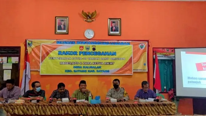 Pemdes Kalisalak Gelar Rapat Koordinasi Pencegahan Covid-19 Varian Omicron